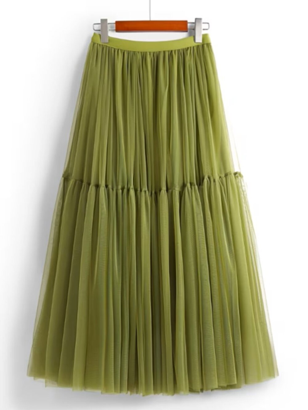 NWOT Balletcore Mesh Tulle Green Skirt